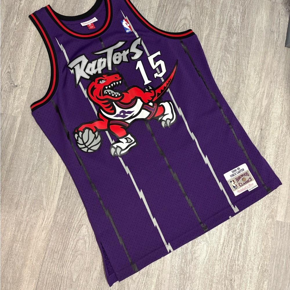 Mitchell & Ness Purple Toronto Raptors #15 Hardwood Classics Jersey